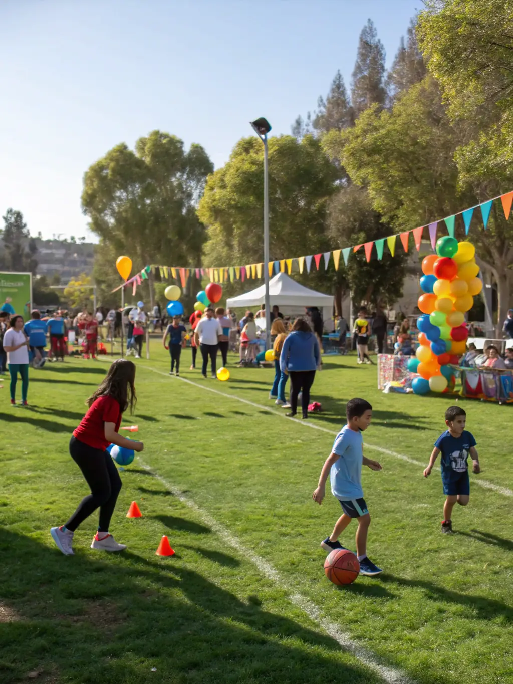 A diverse group of people participating in a sports event, highlighting the inclusive and welcoming environment of CultureSportHub.